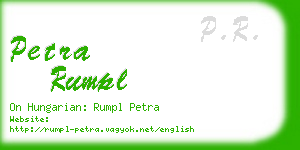 petra rumpl business card